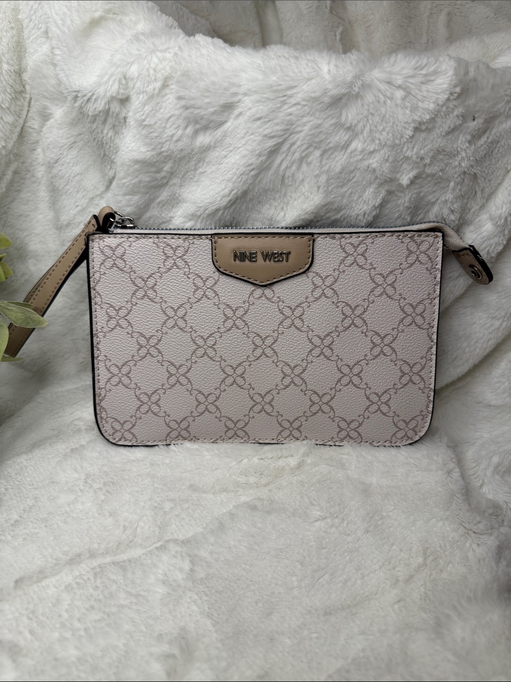 Nine West Pale Blush Patterned Wristlet